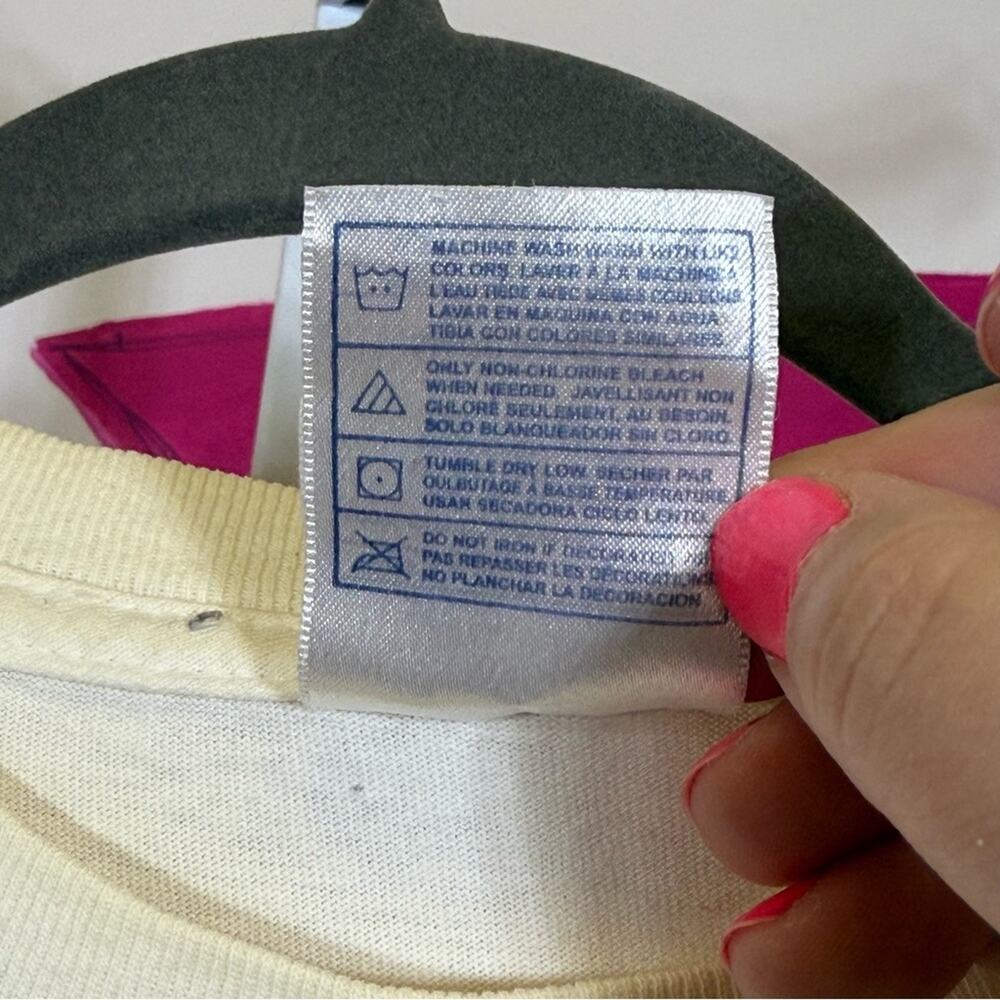 Cream Long Sleeve Shirt with Gray Graphic. Orange County Choppers. 2003 Size Med - Picture 5 of 7